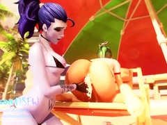 Widow &amp; Kiriko beach fun